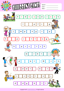 Children Games ESL Printable Worksheets For Kids 2